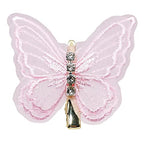 NAISIER Butterfly Hair Clips 15 Pieces 2.6 inch Lace Embroidery Flower Butterfly Hair Pins Hair Accessories for Halloween Cosplay Women Girls Hawaii Hair Clips.（Pink, 15 PCS)