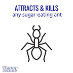 TERRO T1804SR Outdoor Ready-to-Use Liquid Ant Bait Killer and Trap - Kills Common Household Ants - 8 Bait Stations