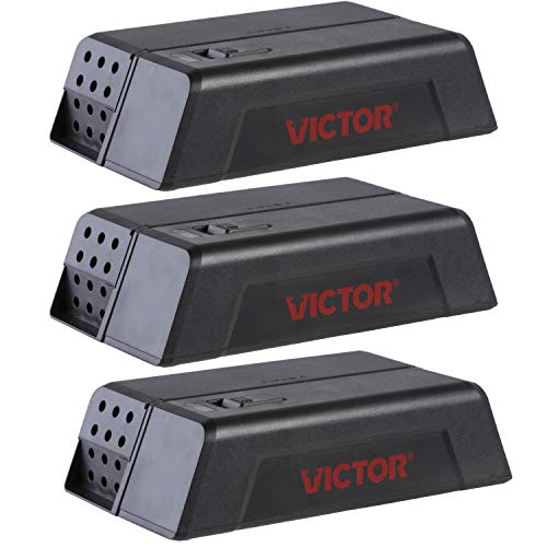 Victor M250SSR-3 Indoor Humane Electronic Mouse Trap - No Touch, No See Electric Instant Kill Mouse Trap - 3 Traps