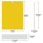 Kensizer 50-Pack Fruit Fly Trap, Yellow Sticky Gnat Traps Killer for Indoor/Outdoor Flying Plant Insect Like Fungus Gnats, Whiteflies, Aphids, Leaf Miners - 6x8 in, Twist Ties Included