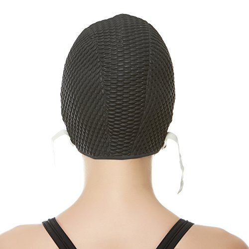 BEEMO Swim Cap Women Chin Strap Swimming Caps- Black