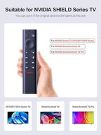 Replacement Voice Remote for NVIDIA Shield TV 2015 2017 2019 Series、 NVIDIA Shield Android TV 、NVIDIA Shield Android TV Pro with Motion-Activated Customizable Menu Buttons IR Blaster Function
