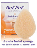 Buf-Puf Gentle Facial Sponge, Dermatologist Developed, Removes Deep Down Dirt & Makeup That Causes Breakouts and Blackheads, Reusable, Exfoliating, 1 Count