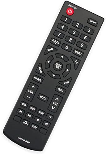 MC42FN00 Replacement Remote Control Applicable for Sanyo TV FW42D25T FW24E05T FW32D25T FW65D25T FW48D25T FW48D25TOM FW24E05F FW32D05F