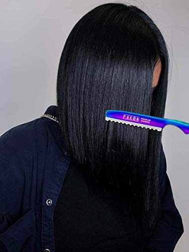Facón Professional Hair Styling Thinning Texturizing Cutting Faether Razor + 10 Replacement Blades