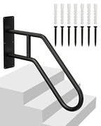 Handrails for Outdoor Steps Stair Railing Indoor, 1 to 3 Steps Stairs Wall Mounted Metal Handrail for The Elderly, Kids, Disabled, Pregnant Women