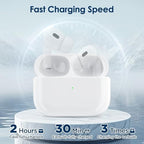 Replacement Charging Case for Air Pods Pro 1st 2nd Charging Case, Wireless Charging Case for AirPod Pro Charging Case Support for Bluetooth Sync Button, Low Power Air Pod Charging Case with Tips Voice
