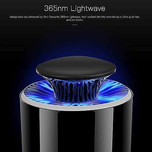 Bug Zapper, Electric Mosquito & Fly Zappers/Killer - Insect Attractant Trap Powerful Bug Zapper Light, Hangable Mosquito Lamp for Home, Indoor, Outdoor, Patio (Black)