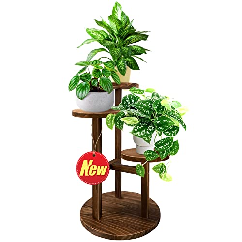 GEEBOBO 3 Tier Plant Stand Indoor For Multiple Plants, Corner Flower Shelf Plant Holder Display Rack Shelving for Patio Garden Balcony Bedroom Living Room