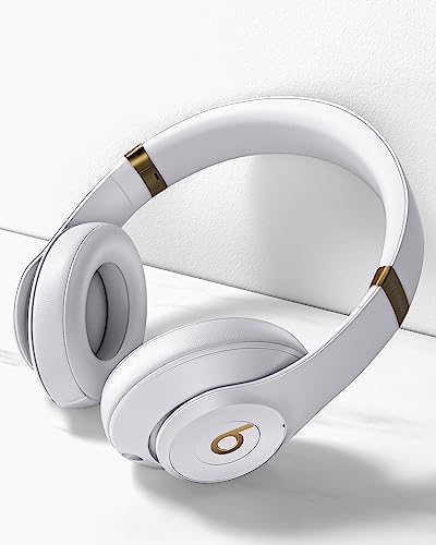 FEYCH Beats Studio Replacement Ear Pads 2 Pieces Noise Isolation Memory Foam Ear Cushions Cover for Beats Studio 2.0 Wired/Wireless B0500 B0501 Headphone & Beats Studio 3.0 (White)