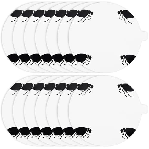 KILSACO Flea Trap Refill Discs- Sticky Glue Boards 14 Packs- 7.1 Inch Natural Glue Board, Non-Toxic Refill Glue Pad Replacement Mat Fits Most Flea Traps