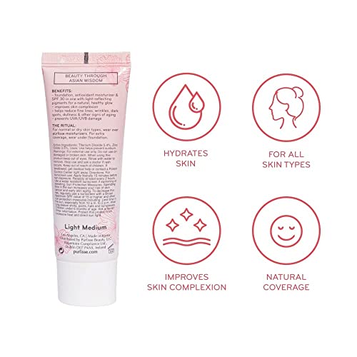 pūrlisse Radiant Glow Illuminating BB Cream Spf30 Hydrating and Moisturizing Natural Organic Cruelty-free Sulphate & Paraben Free For All Skin Even Sensitive Skin 1.4 Fl Oz (Tan)