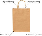 RACETOP Brown Paper Bags with Handles Bulk, 100Pcs, 8x4.5x10.8Inches, Gift Bags, Brown Kraft Paper Bags, Gift Bags Bulk, Retail Bags, Party Bags, Shopping Bags, Favor Bags