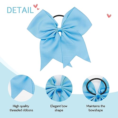 Cheer Bows, Pink Cheer Bows, Blue Cheer Bow, Cheerleading Bows, Cheer Bows for Cheerleaders, 4 Pcs 8 Inch Bow Hair Accessories, Cheerleader Bow, Cheerleader Gifts for Women
