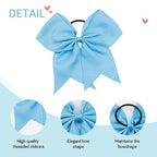Cheer Bows, Pink Cheer Bows, Blue Cheer Bow, Cheerleading Bows, Cheer Bows for Cheerleaders, 4 Pcs 8 Inch Bow Hair Accessories, Cheerleader Bow, Cheerleader Gifts for Women