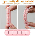Pink Desk Accessories Cable Organizer - Pink Cord Holder for Desk, 5 Packs (7-5-3-1-1 Slots) Cable Clips for Cord Management This Cute Desk Accessories Cleans Up Messy Wires at Home, Car and Office