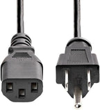 StarTech.com 6ft (1.8m) Heavy Duty Power Cord, NEMA 5-15P to C13 AC Power Cord, 15A 125V, 14AWG, Replacement Computer Power Cord, Monitor Power Cable, PC Power Supply Cable, UL Listed (PXT101146)