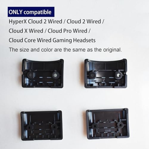 Cloud II Hinge Clamps - Replacement Hinge Side Buckles Parts for HyperX Cloud 2 / Cloud I/Cloud X/Cloud Pro/Cloud Core Wired Gaming Headsets (Right + Lift)