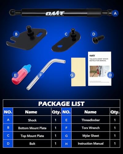 Orion Motor Tech Compatible with 15-23 F150 Tailgate Assist Accessories, Truck Tail Gate Lift Assist Tailgate Shock Compatible with Ford F150 2015 2016 2017 2018 2019 2020 2021 2022 2023