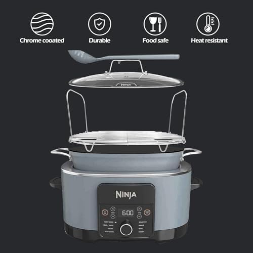 Steam and Roast Rack, Ninja Foodi Possible Cooker Pro 8.5 Qt Slow Cooker Crock Pot MC1000 MC1001 MC1010, Stainless Steel Multicooker Accessories