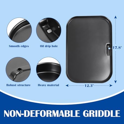 SafBbcue Griddle Plate & Smoke Rack for Ninja Woodfire Pro Connect XL Grill Ninja OG951 OG850 Grill Accessories, XSKGRIDLXL Flat Top Plate & XSKRSTRKXL Roast Rack for Ninja Woodfire OG800/900 Series