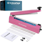 Sealer Pro, Patented 12-inch Impulse Heat Sealer, 7-mm Sealing Width Super Heavy Duty Bag Sealing Machine with Extra 2 Replacements, 1Fuse Included, Dragon Fruit