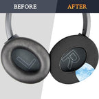 SOULWIT Cooling Gel Ear Pads Cushions Replacement for Anker Soundcore Life 2 (Not fit Life 2 Neo)/Q20/Q20+/Q20I/Q20BT Headphones, Ear Pads with High-Density Noise Isolation Foam - Black