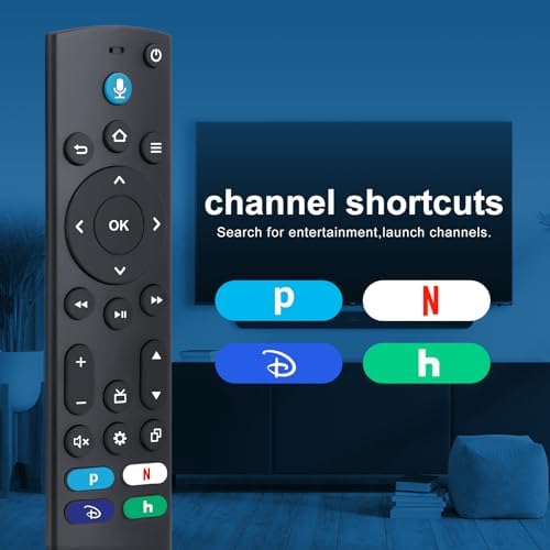 Voice Replacement Remote for All Insignia/Toshiba/Pioneer Smart TVs (Suitable for all Fire series)