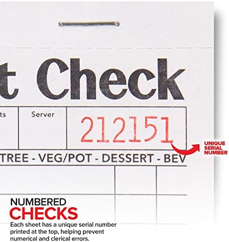 Stock Your Home Black+White Guest Check Books for Servers (10 Pack) Server Note Pads, Waiter Checkbook, Food Receipt Book, Restaurant Order Pad, Paper Checks, Waitress Accessories, 500 Total Tickets
