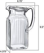 Amazing Abby - Quadly Bandly - Plastic Pitcher (64 oz, 2 Quart), Clear Water Pitcher with Lid, Fridge Jug, BPA-Free, Shatter-Proof, Great for Iced Tea, Sangria, Lemonade, Juice, Milk, and More