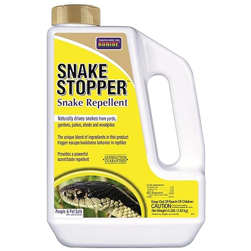 Bonide Snake Stopper Snake Repellent, 4 lb. Ready-to-Use Granules for Outdoor Pest Control, People & Pet Safe