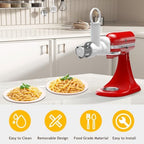Pasta Maker Attachment for KitchenAid Stand Mixer with 6 Interchangeable Pasta Press Plates, Gourmet Durable Kitchenaid Accessories and Attachments Dishwasher Safe