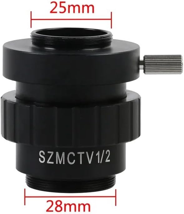 Microscope Accessories Kit SZM CTV 1/2 1/3 1X 0.3X 0.5X Adapter C Mount Lens Simul Ring Trinocular Stereo Microscope Microscope Slides (Color : SZMCTV 1-2)
