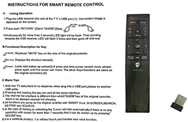Remote Control Replacement for Samsung HUB 4K Curved TV BN59-01220E RMCTPJ1AP2 BN5901220E UN55JU6700F
