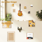 Adowes Guitar Wall Mount 1 Pack, Guitar Hanger Wall Mount Cast Iron, Guitar Holder for Wall, Guitar Accessories for Acoustic, Electric Guitar, Bass, Ukulele, Guitar Stand Wall, Men's Guitar Gifts