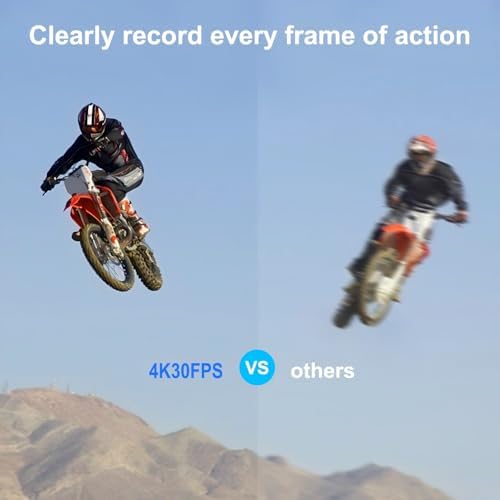 4K 30FPS WiFi Action Camera- 98FT Waterproof Ultra HD Underwater Camera, 170° Wide Angle 2.0" Screen, Sports Camera with 2 Batteries, 64G Memory Card, Mounting Accessories Kit
