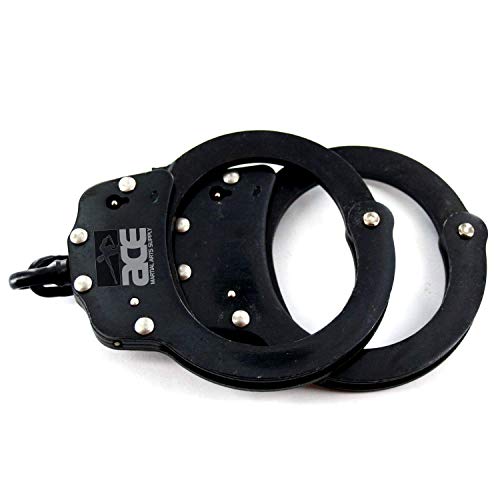 Ace Martial Arts Supply Heavy Duty Handcuffs and Keys (Black Chain)