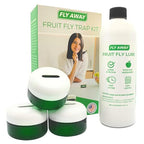 Fly Away - Indoor Fruit Fly Trap Kit. Reusable & Refillable Traps (3), Trap Flies for Over 90 Days with Liquid Bait Lure, Stylish Design - Perfect for Home Kitchens, Bars, Restaurants, and Wineries.