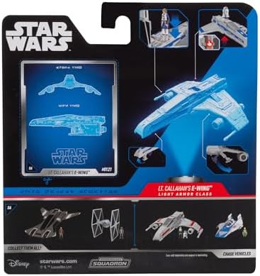 Star Wars Micro Galaxy Squadron Lt. Callahan’s E-wing Mystery Bundle - 5-Inch and 2.5-Inch Vehicles with Accessories (Amazon Exclusive)