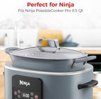 Goldlion Silicone Pot Handle Cover Compatible with Ninja Crockpot Slow Cooker - Heat-Resistant Handle Sleeve, Holder, Grip Accessories for Ninja Foodi Possiblecooker Pro, 4 Pack