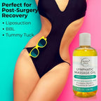 Lymphatic Drainage Massage Oil | 100% Natural Massage Oil for Massage Therapy | Premium Quality with Arnica Eucalyptus & Menthol | for Post Surgery Recovery & Detox | 8oz by Brookethorne Naturals