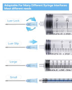 23 Gauge 1 Inch/25MM Luer Lock Needle Pack of 100 for Industrial Accessories Supplies, Individually Packaged