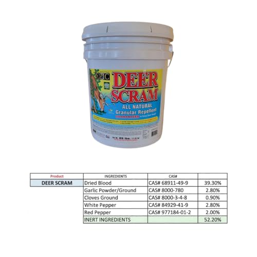 Deer Scram 25# Deer & Rabbit Repellent Granular White Pail