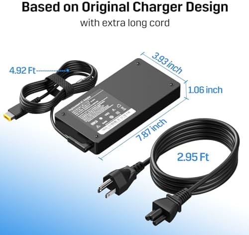 230W 20V 11.5A Laptop Charger Replacement for Lenovo Legion 5 7 5P C7 S7 Y740 Y730 Y545 Y540 Y900 Y910 Y920 Y7000, Thinkpad P1 P16 P72, ADL230SCC3A ADL230NLC3A ADL230NDC3A 02DL144 AC Power Adapter