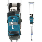Crutch Bag Lightweight Crutch Accessories Storage Pouch with Reflective Strap and Front Zipper Pocket for Universal Crutch Bag to Keep Item Safety (Blue)