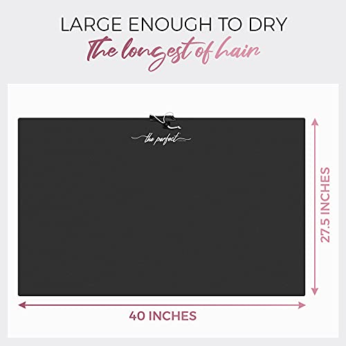 Microfiber Hair Towel Wrap for Women - Gift and Travel - Smooth like Silk - Curly, Wavy, Straight Hair Girls - Plopping Essential - Anti-Frizz, Fast Drying, Works Better than a T-Shirt