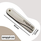 Snappi Co® Metal Folding Beard Comb | 304 Stainless Steel Pocket Comb for Men for Beard Grooming, Hair Styling & Moustache Care | Compact Flip Comb, Portable Mens EDC Accessories | Includes Gift Box