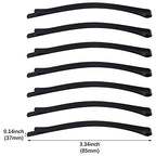50 Black Jumbo Bobby Pins, 3.34 Inch Metal Hair Clips Hair Pin Bobby-pins Hairpins Hair Accessories for Women Thick Long Updo Hair Style