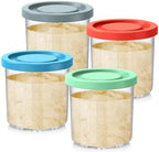 16OZ Containers Replacement for Ninja Creami Pints and Lids - 4 Pack, Compatible with NC300 NC299AMZ NC290 Series Ice Cream Maker