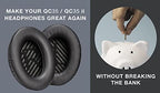 AHG QC35 ii Replacement Ear Pads Cushions Compatible with Bose QuietComfort 35 II/Bose QC35 Noise Cancelling Headphones (Black) - Premium Protein Leather Extra Thick High-Density Foam & Durable